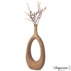 Uniquewise Fiberglass Floor Vases Modern Bohemian Ornamental Oval Design with Open Center for Entryway Living Room - 4 of 4