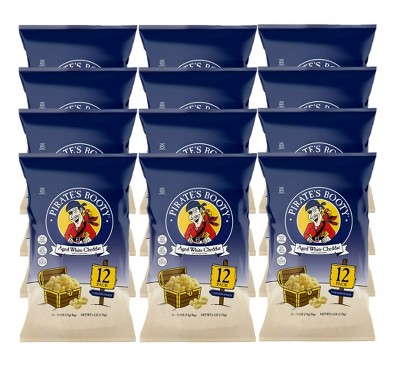 Pirate's Booty Aged White Cheddar Puffs - Case of 12/12 pack/.5 oz
