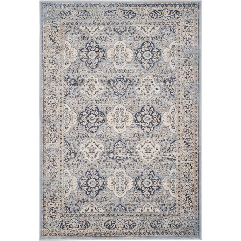4'x5'7in Alaw Vintage Rug Light Blue/Ivory - Safavieh