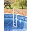 Main Access 200300 ProSeries Above Ground Swimming Pool Step Ladder Entry System with Adjustable Handrails Bundled with Swimline 9" x 24" Ladder Mat - 2 of 4