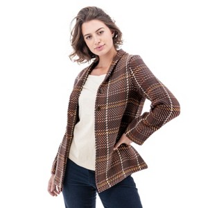 Old Ranch Brands Women's Mariana Organic Plaid Cardi-Jac - 1 of 4