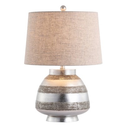 24" Ziggy Resin Table Lamp (Includes LED Light Bulb) Silver - JONATHAN Y