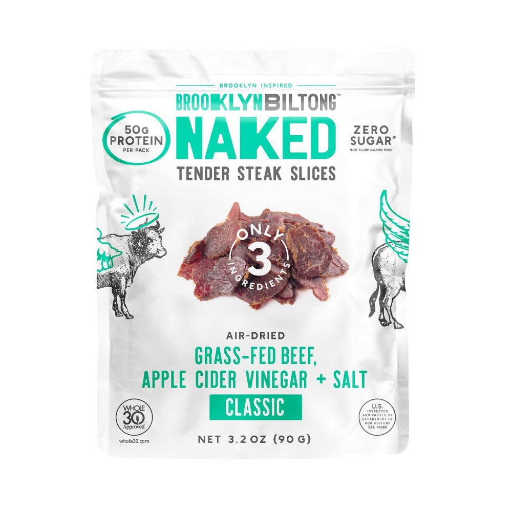 Brooklyn Biltong Classic Tender Steak Jerky Slices - 3.2oz