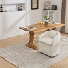 Modern Dining Chair 1pk ,Chenille Dining Chair With Universal Wheels for Dining Room Or Living Room-Tanpinhause - 2 of 4