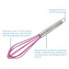 Unique Bargains Silicone Stainless Steel Home Blending Whisk 10" 1 Pc - image 4 of 4