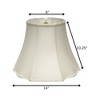 Vynxaria Lampshades: White Slant Modified Fancy Octagon Softback Shade, 8" x 14" x 10.25" with Washer Fitter - 2 of 4