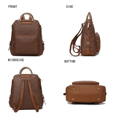 MKF Collection June Vegan Leather Travel Backpack M Logo Printed by Mia K - Lavender — фото 4