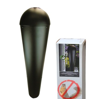 Squirrel Stopper Metal Baffle Stops Squirrels and Raccoons - Patented Technology for bird feeder or bird house pole. Fits poles .5" to 2" in diameter.