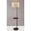 63.5" Oliver Charge Shelf Floor Lamp Black - Adesso: Modern ETL Listed with Linen Shade - 2 of 4