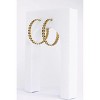 Slickblue Women's Fashion Earrings, Coated Leaf Chevron Hoops, Casual Everyday Style, Gold Tone, Black, 2" - 4 of 4
