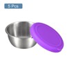 Unique Bargains 304 Stainless Steel Soft Silicone Leakproof Dishwasher Safe Food Storage Container Sets 5 Pcs - 3 of 4