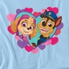 Paw Patrol Lots of Valentine's Day Love With Skye and Chase Kids T Shirt for Youth Boys and Girls, Light Blue - 3 of 4