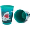 Blue Panda 16 Packs Plastic 16 oz Party Cups Shark Theme Reusable Tumblers for Boys Kids Birthday, Blue - 4 of 4