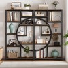 5 Tier Open Bookshelf, Tall Bookcase, Heavy Duty Display Shelf, Wood Storage Rack, Decorative Shelves for Bedroom, Living Room, Offfice, Brown - 4 of 4
