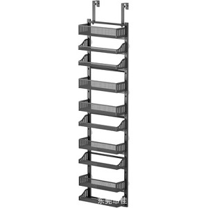 10 Tier Over The Door Pantry Organizer, with Adjustable Wire Baskets,Hanging Storage Shelves Spice Rack for Small Spaces Dorm - 1 of 4