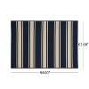 GDFStudio Coriander 5'3" x 7' Outdoor Striped Area Rug, Navy/Ivory - 3 of 4