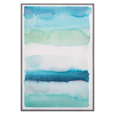 24" x 36" Watercolor Wash I by Natasha Marie Framed Wall Art Canvas - Fine Art Canvas