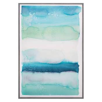 24" x 36" Watercolor Wash I by Natasha Marie Framed Wall Art Canvas - Fine Art Canvas