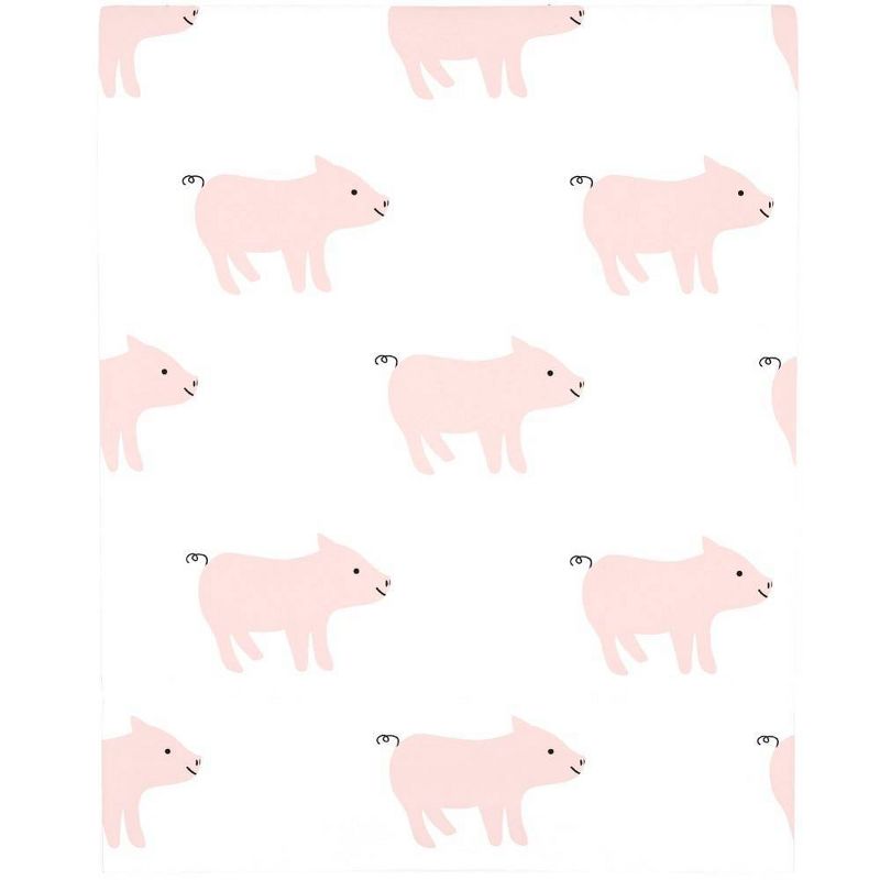 NoJo Pink Piggy Mini Crib Sheet, 4 of 6