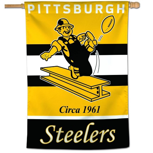 Pittsburgh Steelers Football Garden Flag and Pole Stand Holder