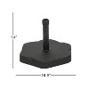 GDFStudio Beechmont Outdoor 66 lb Concrete and Iron Hexagonal Umbrella Base, Black - image 3 of 4