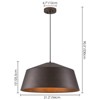 Rennnsan Daloura 21"W 1-Light Dome Industrial Dimmable Pendant in Brown - 3 of 4