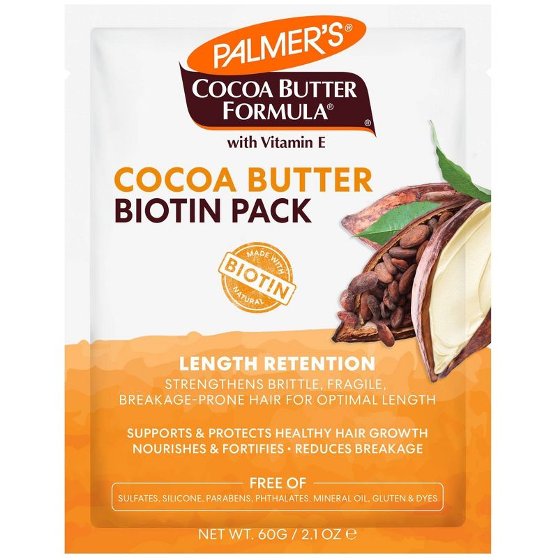 Palmer&#39;s Cocoa Butter Formula Biotin Hair Treatment Pack - 2.1oz, 1 of 7