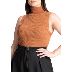 ELOQUII Women's Plus Size Turtleneck Layering Sweater - 1 of 4