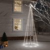 vidaXL LED Christmas Tree with Spike - Cold White, 310 LEDs, 10 ft High, 8 Lighting Effects - 2 of 4