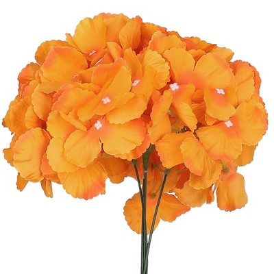 REGALWOVEN Silk Realistic Home Artificial Hydrangea Flowers Bouquets 11.8" 6 Pcs