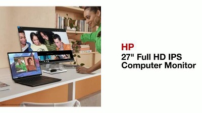  HP Monitor FHD M27fe – Pantalla de alto rendimiento de 27  pulgadas, pantalla HP 27f, monitor de escritorio IPS para computadora, AMD  FreeSync (2 x HDMI, VGA) para uso doméstico y