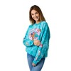 Scooby Doo Snacks Women’s Blue Cloud Wash Crew Neck Long Sleeve Fleece Sweatshirt - 4 of 4