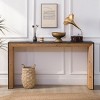 59'' Modern Wood Console Table,Minimalist U-Shaped Entryway Table,Black & Natural Farmhouse Sofa Table for Hallway-Baofuwish - 2 of 4