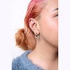 Haus of Brilliance Silver Onyx and Citrine with Diamond Accent Fleur De Lis Drop Stud Earrings - 4 of 4