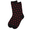Memoi Women's Soft Heart Print Cashmere Blend Crew Sock - 3 of 3