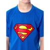 DC Comics Big Boys' Superman Logo Short Sleeve Pajama Short Set Blue - 4 of 4