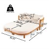Scott Living Donovan Outdoor Acacia Wood Daybed with Cushion - 3 of 4