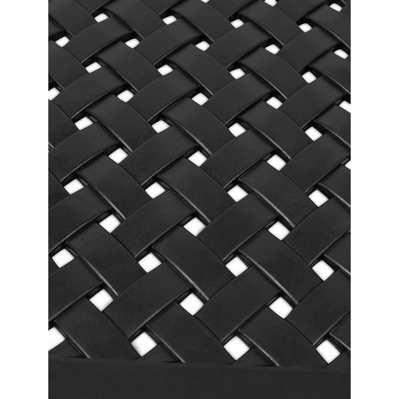 BIRDROCK HOME 24 x 36 Rubber Doormat with Basket Weave Design - black, 5 of 6