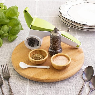 LunaLulinlk 10" Bamboo Lazy Susan Kitchen Turntable for Pantry Cabinet or Table