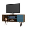 Sapphtopaz Modern TV Stand for TVs Up to 55" with Storage Cabinet&Open Shelves Entertainment Center with Splayed Wood Leg for Living Room - 4 of 4