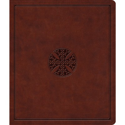 ESV Journaling Bible (Trutone, Brown, Mosaic Cross Design) - (Leather Bound)