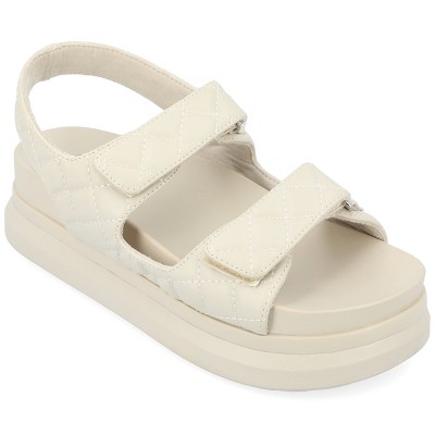 Journee Collection Womens Debby Hook and Loop Platform Sandals
