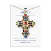 Anna-Kaci Stained Glass Rhinestone Patonce Cross Necklace with Message Card & Envelope Jewelry Gift - 2 of 4