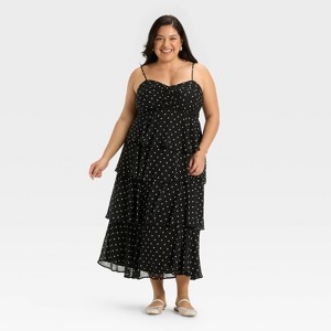 Women's Tiered Ruffle Maxi A-Line Dress - A New Day™ - 1 of 3