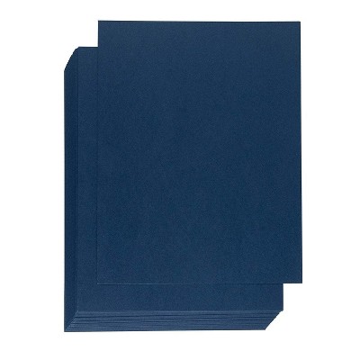 Binding Presentation Cover - 50-Pack Report Cover Paper, Letter Sized Cardstock Paper, 300GSM, Navy Blue, 8.5x11 inches