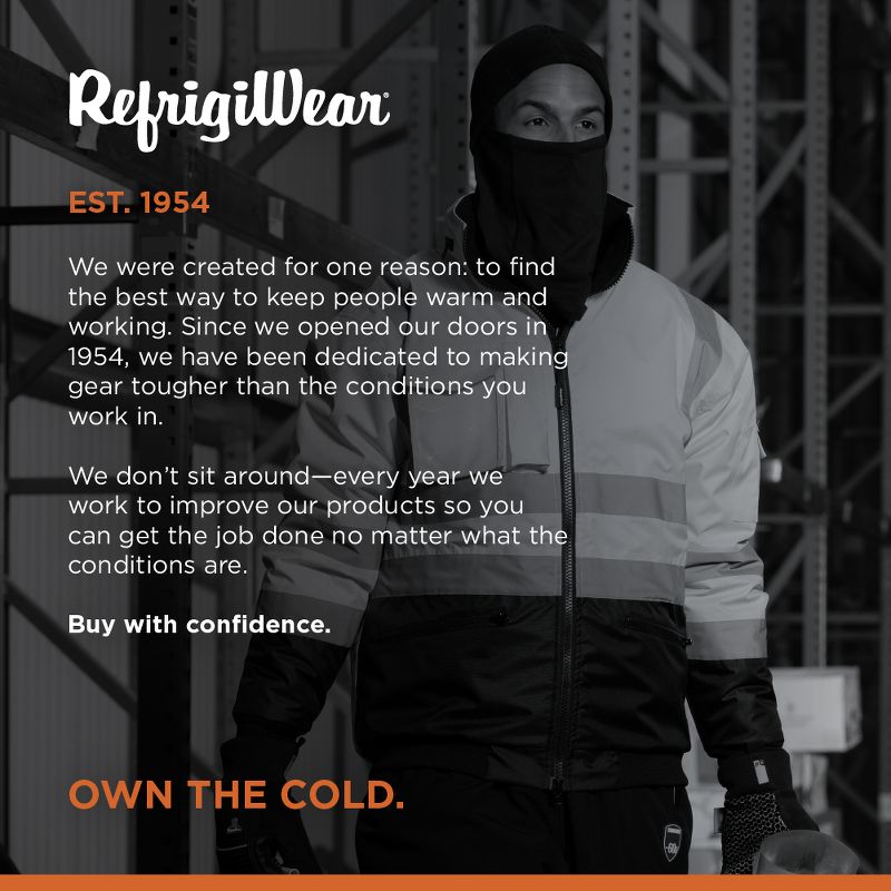 RefrigiWear HiVis Insulated Fleece Lined Waterproof Bomber Jacket, 6 of 8