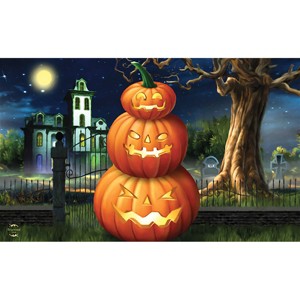 Briarwood Lane Doormat 30x18 Indoor Outdoor Spooky Jack O'lanterns Halloween For Halloween Doormat - 1 of 4