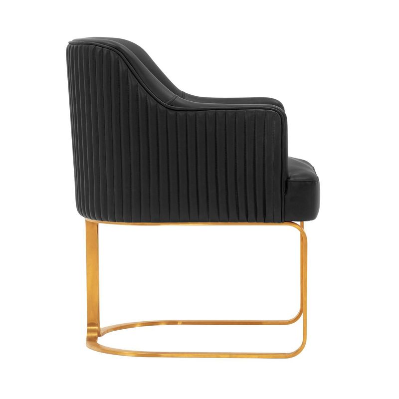 Edra Modern Leatherette Upholstered Dining Armchair - Manhattan Comfort, 4 of 11