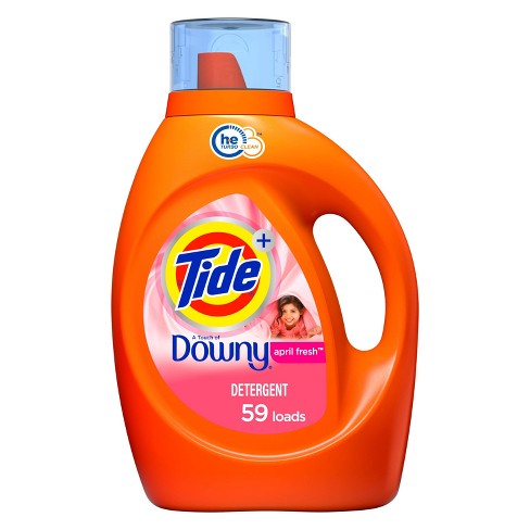 Tide Plus Downy High Efficiency Liquid Laundry Detergent - April Fresh - 92  Fl Oz : Target