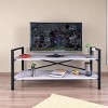 INFURNIC TV Stands and Consoles Modern TV Stand with Open Shelves and Metal Legs Stylish Storage for Living Room, White, 14"*47"*24" - 2 of 4
